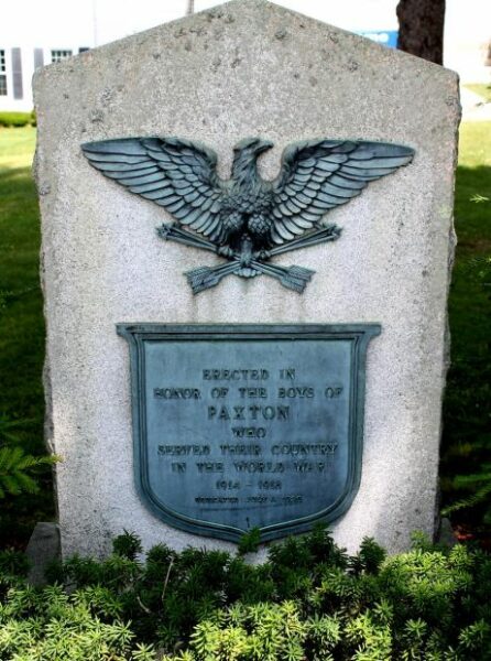 PAXTON WORLD WAR MEMORIAL FRONT