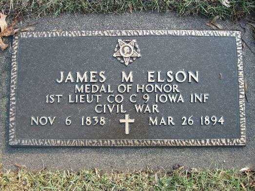1ST. LIEUT. JAMES M. ELSON MEDAL OF HONOR GRAVESTONE