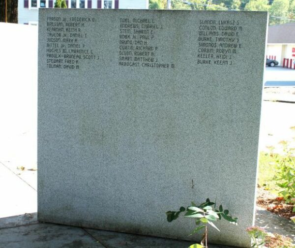 UXBRIDGE TIME OF CONFLICT MEMORIAL STONE D