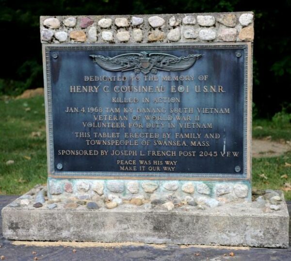 HENRY C. COUSINEAU KILLED IN ACTION WAR MEMORIAL