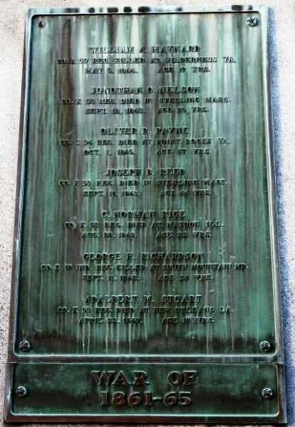 STERLING CIVIL WAR MEMORIAL PLAQUE B