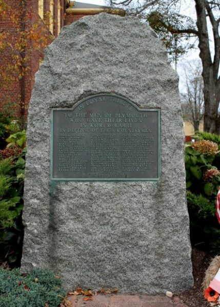PLYMOUTH WORLD WAR II SUPREME SACRIFICE MEMORIAL