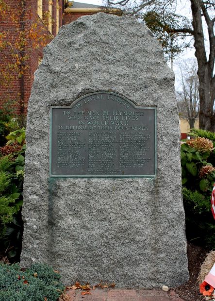 PLYMOUTH WORLD WAR II SUPREME SACRIFICE MEMORIAL