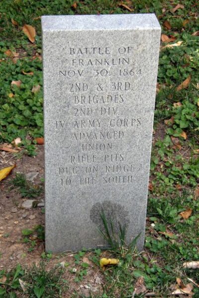 BATTLE OF FRANKLIN  NOV. 30, 1864 WAR MEMORIAL
