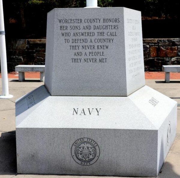 WORCESTER COUNTY KOREAN WAR MEMORIAL BASE OF FLAGPOLE B