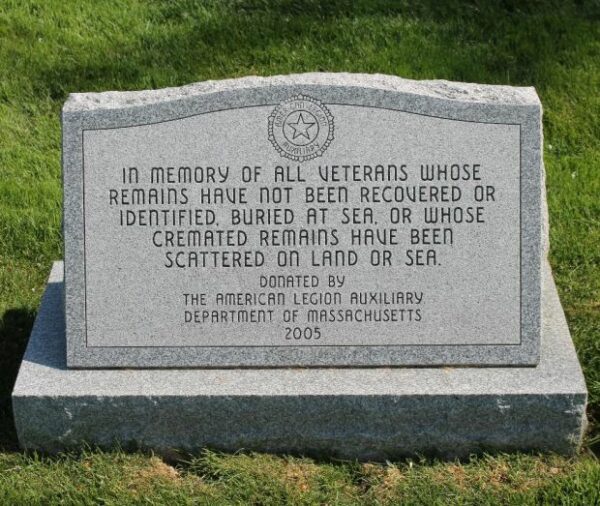 MASSACHUSETTS STATE VETERANS CEMETERY LOST REMAINS MEMORIAL