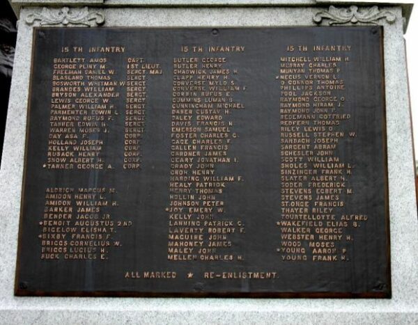 TOWN OF WEBSTER CIVIL WAR MEMORIAL PLAQUE A