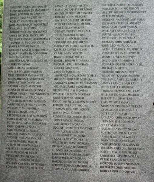 MASSACHUSETTS VIETNAM VETERANS MEMORIAL STONE V