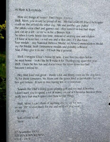MASSACHUSETTS VIETNAM VETERANS MEMORIAL STONE F