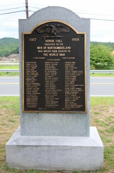 NORTHUMBERLAND WORLD WAR MEMORIAL