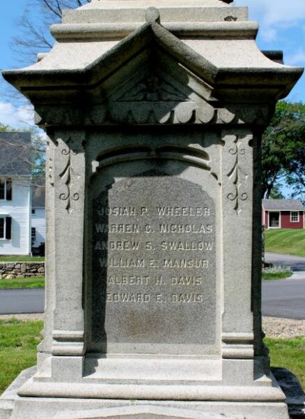 NEW IPSWICH CIVIL WAR MEMORIAL SIDE C