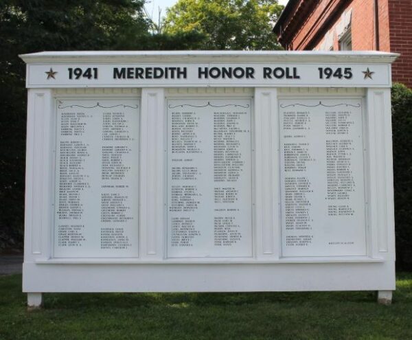 MEREDITH WORLD WAR II HONOR ROLL MEMORIAL