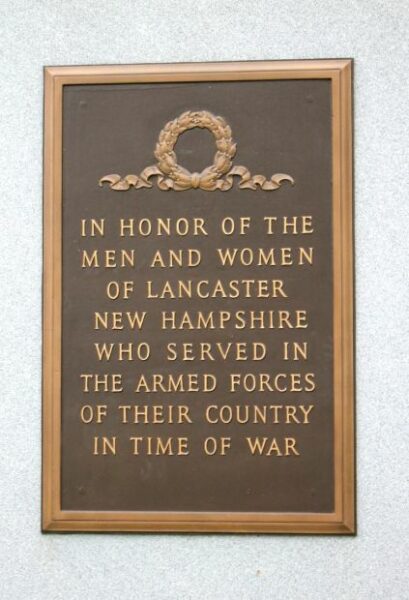 LANCASTER WAR VETERANS MEMORIAL PLAQUE B