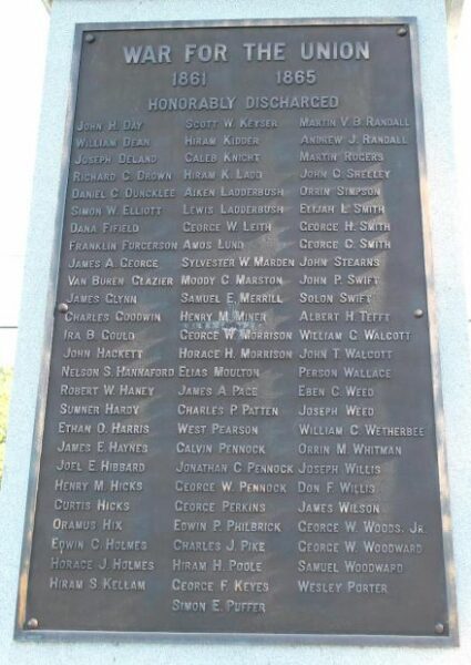 SOLDIERS OF HAVERHILL WAR MEMORIAL PLAQUE B