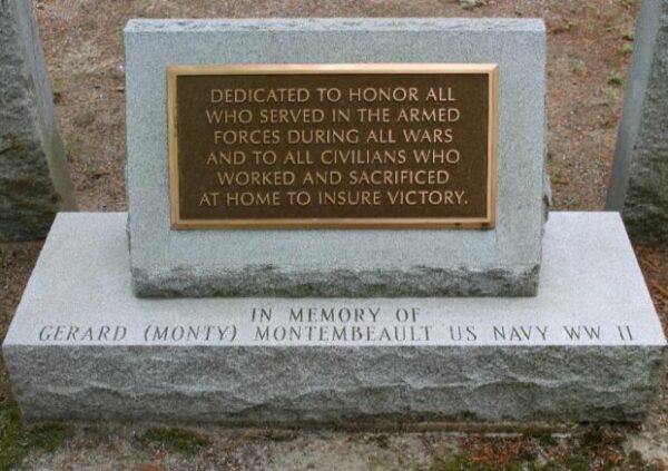 GERARD (MONTY) MONTEMBEAULT WAR MEMORIAL