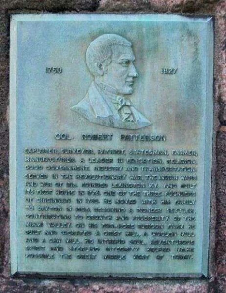 COL. ROBERT PATTERSON MEMORIAL PLAQUE