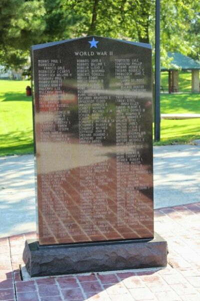 SHULLSBURG AREA VETERANS MEMORIAL STONE E
