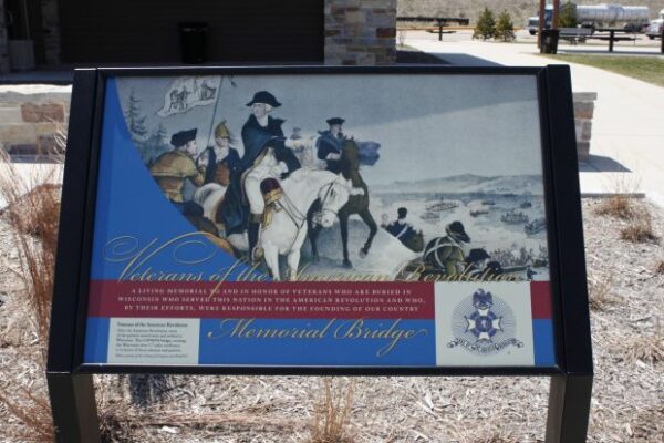 VETERANS OF THE AMERICAN REVOLUTION MEMORIAL BRIDGE PLAQUE