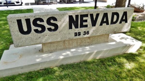USS NEVADA BB-36 WAR MEMORIAL STONE
