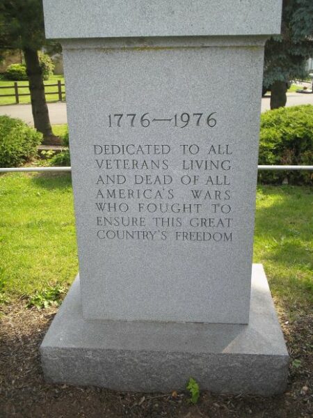 STONY POINT WAR VETERANS MEMORIAL DEDICATION STONE