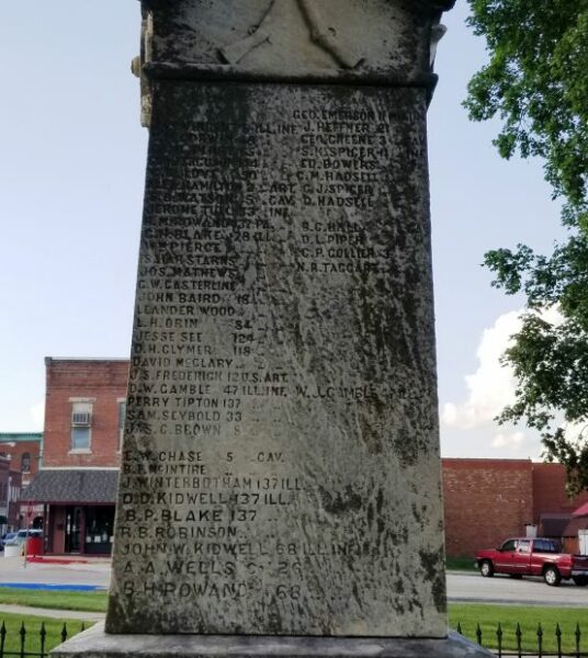 BARRY CIVIL WAR MEMORIAL SIDE B