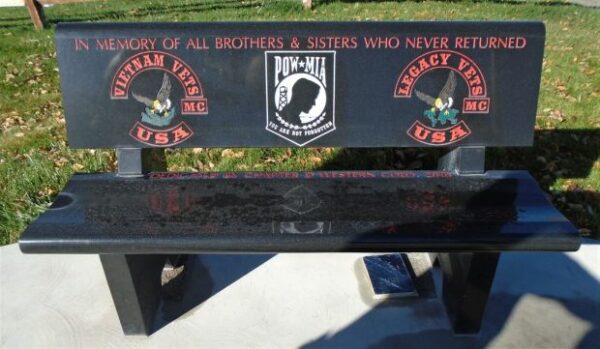 WESTERN SLOPE VIETNAM WAR MEMORIAL PARK BENCH
