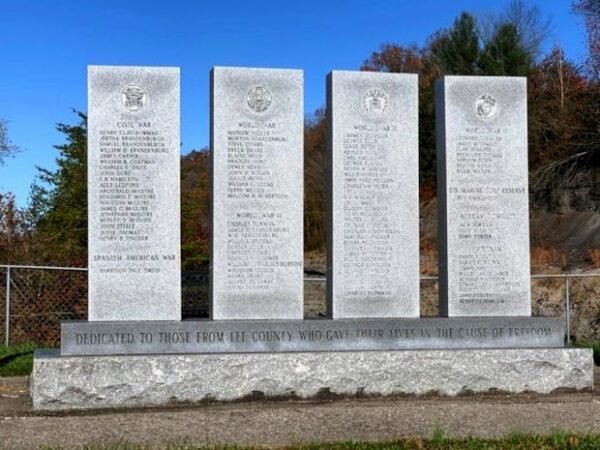 LEE COUNTY WAR VETERANS MEMORIAL