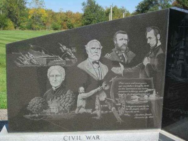 DAVENPORT ALL VETERANS MEMORIAL CIVIL WAR PANEL