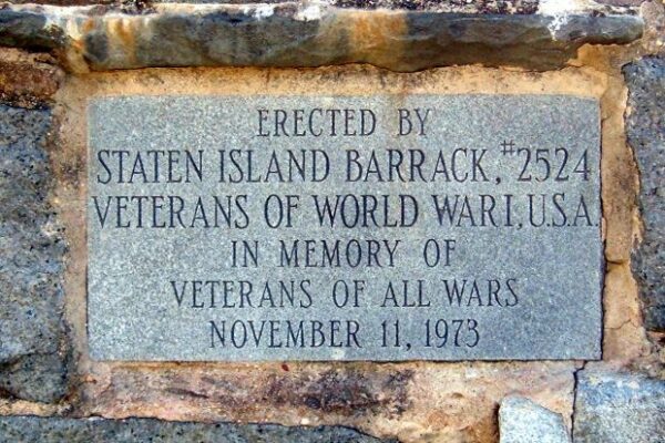 STATEN ISLAND BARRACK , #2524 VETERANS OF ALL WARS MEMORIAL STONE