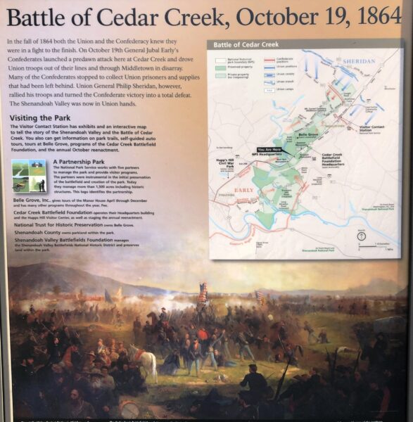 BATTLE OF CEDAR CREEK, OCTOBER 19, 1864 MEMORIAL PANEL