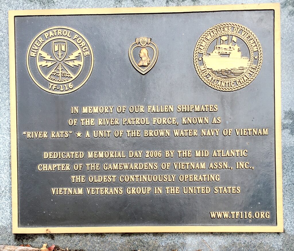 “RIVER RAT” FALLEN SHIPMATES MEMORIAL PLAQUE