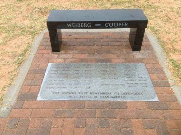 WEIBERG-COOPER MEMORIAL BENCH