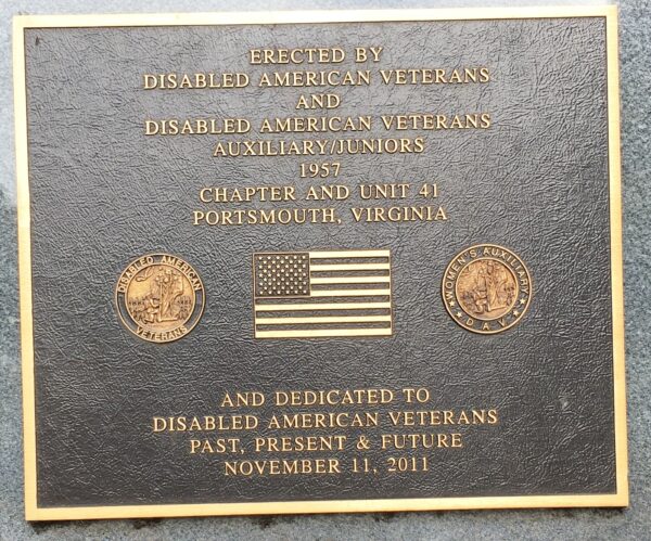 DISABLED AMERICAN VETERANS CHAPTER & UNIT 41 MEMORIAL