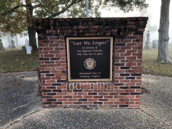 AMERICAN LEGION SHENANDOAH POST 77 DEPARTED COMRADES