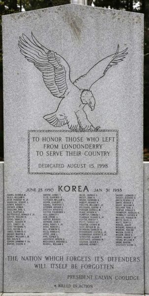LONDONDERRY WAR VETERANS MEMORIAL CENTER STONE