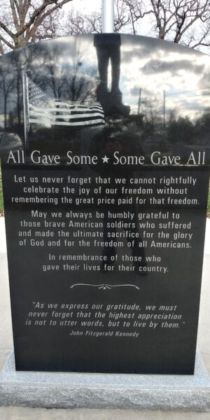 ANTWERP ALL VETERANS MEMORIAL STONE N