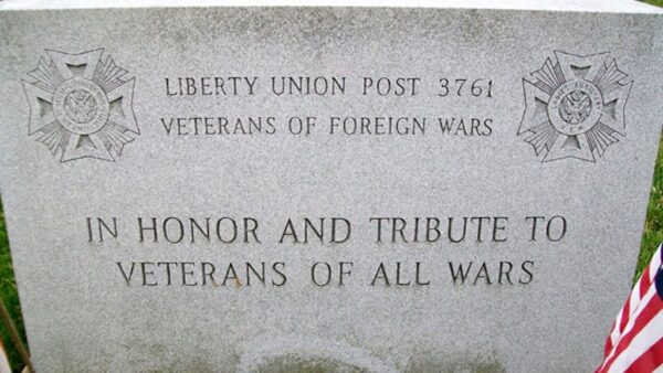 LIBERTY UNION VFW POST 3761 ALL WARS VETERANS MEMORIAL STONE