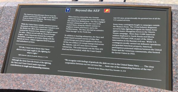 NATIONAL WORLD WAR I MEMORIAL PLAQUE D