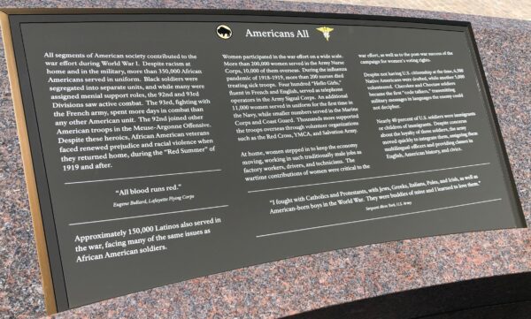 NATIONAL WORLD WAR I MEMORIAL PLAQUE B