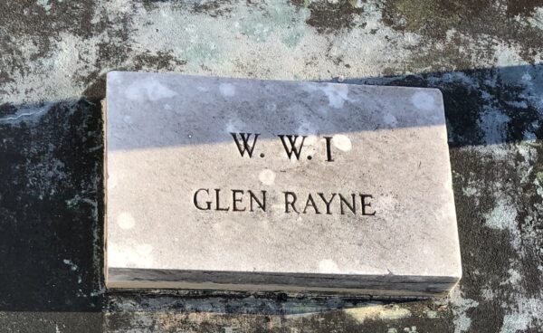 GLEN RAYNE POST 15 WAR MEMORIAL STONE A
