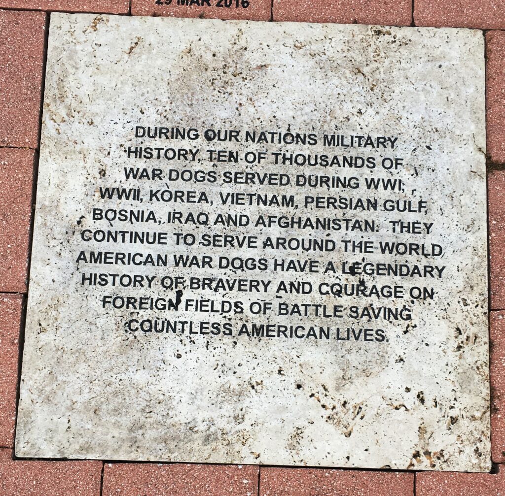 MERRITT ISLAND WAR DOGS MEMORIAL PAVER