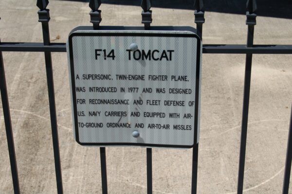 F14 TOMCAT AIRCRAFT MEMORIAL PLAQUE