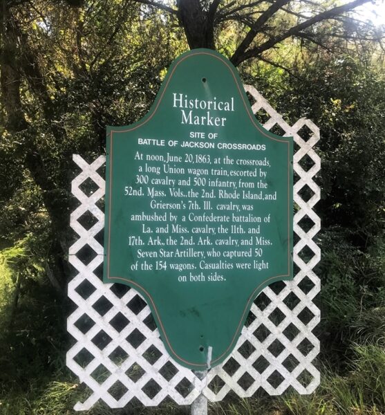 BATTLE OF JACKSON CROSSROADS WAR MEMORIAL MARKER