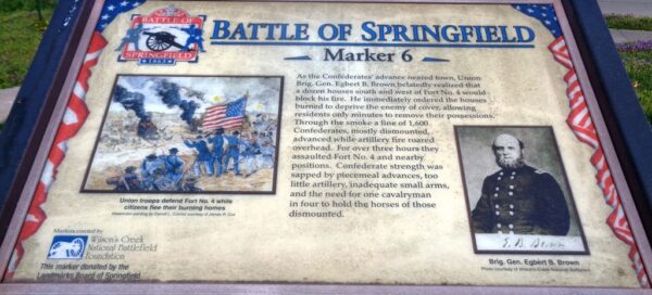BATTLE OF SPRINGFIELD MARKER 6 MEMORIAL PANEL