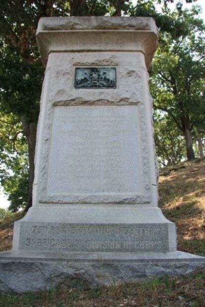 75TH PENNSYLVANIA INFANTRY REGIMENT WAR MEMORIAL