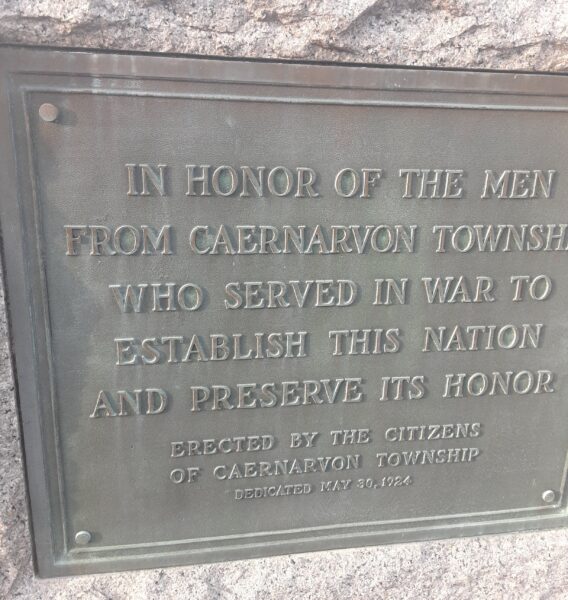CAENARVON TOWNSHIP WAR MEMORIAL PLAQUE A