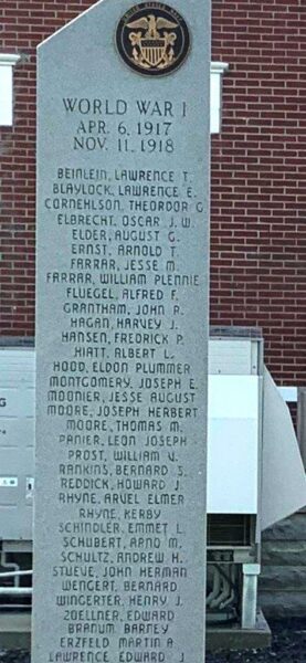IN HONOR OF THOSE WHO SERVED WAR MEMORIAL SIDE D