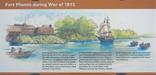 FORT MIAMIS DURING THE WAR OF 1812 MEMORIAL PANEL