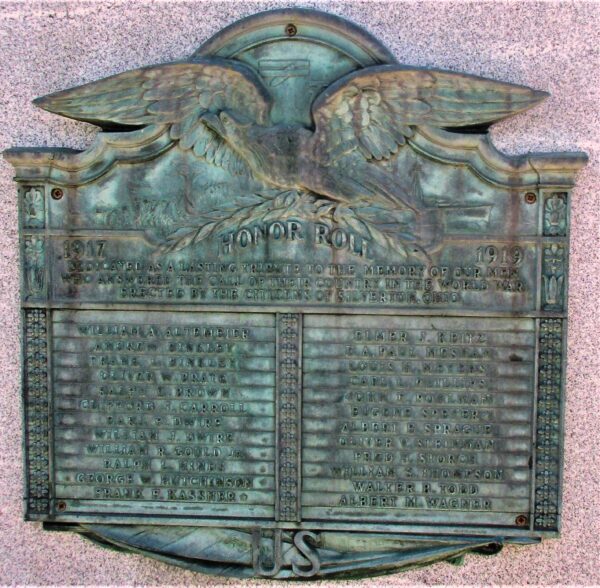 SILVERTON HONOR ROLL WAR MEMORIAL PLAQUE