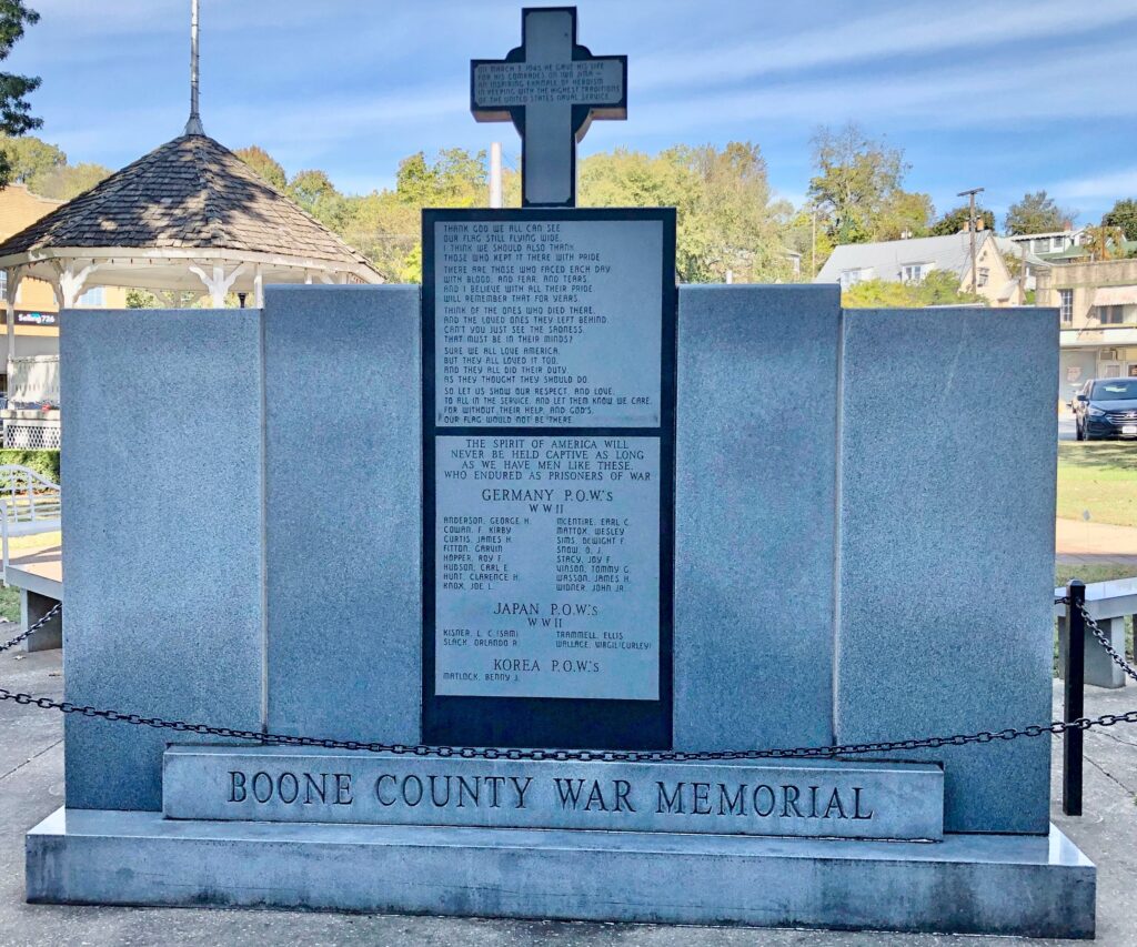 BOONE COUNTY WAR MEMORIAL BACK